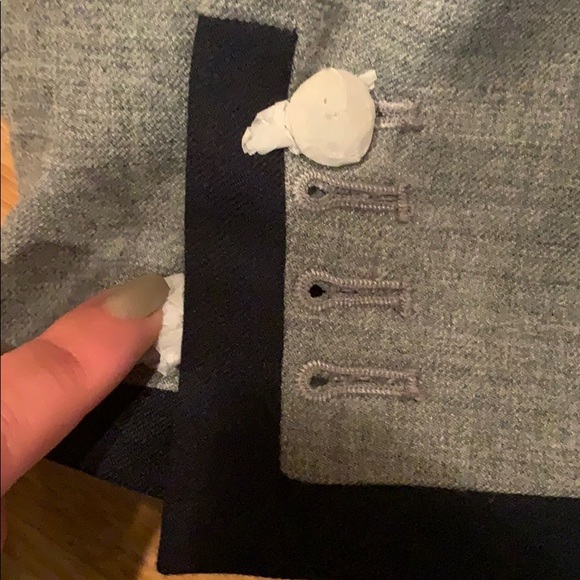 J crew gray navy and gold detail blazer - Picture 7 of 8